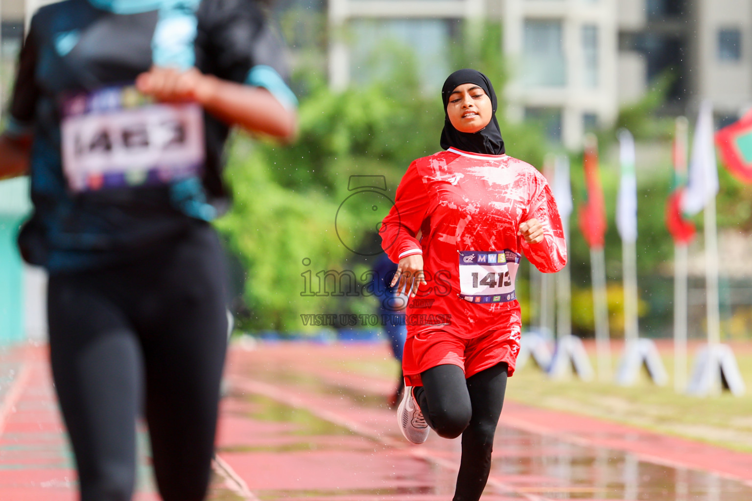 Day 1 of MWSC Interschool Athletics Championships 2024 held in Hulhumale Running Track, Hulhumale, Maldives on Saturday, 9th November 2024. 
Photos by: Ismail Thoriq, Hassan Simah / Images.mv