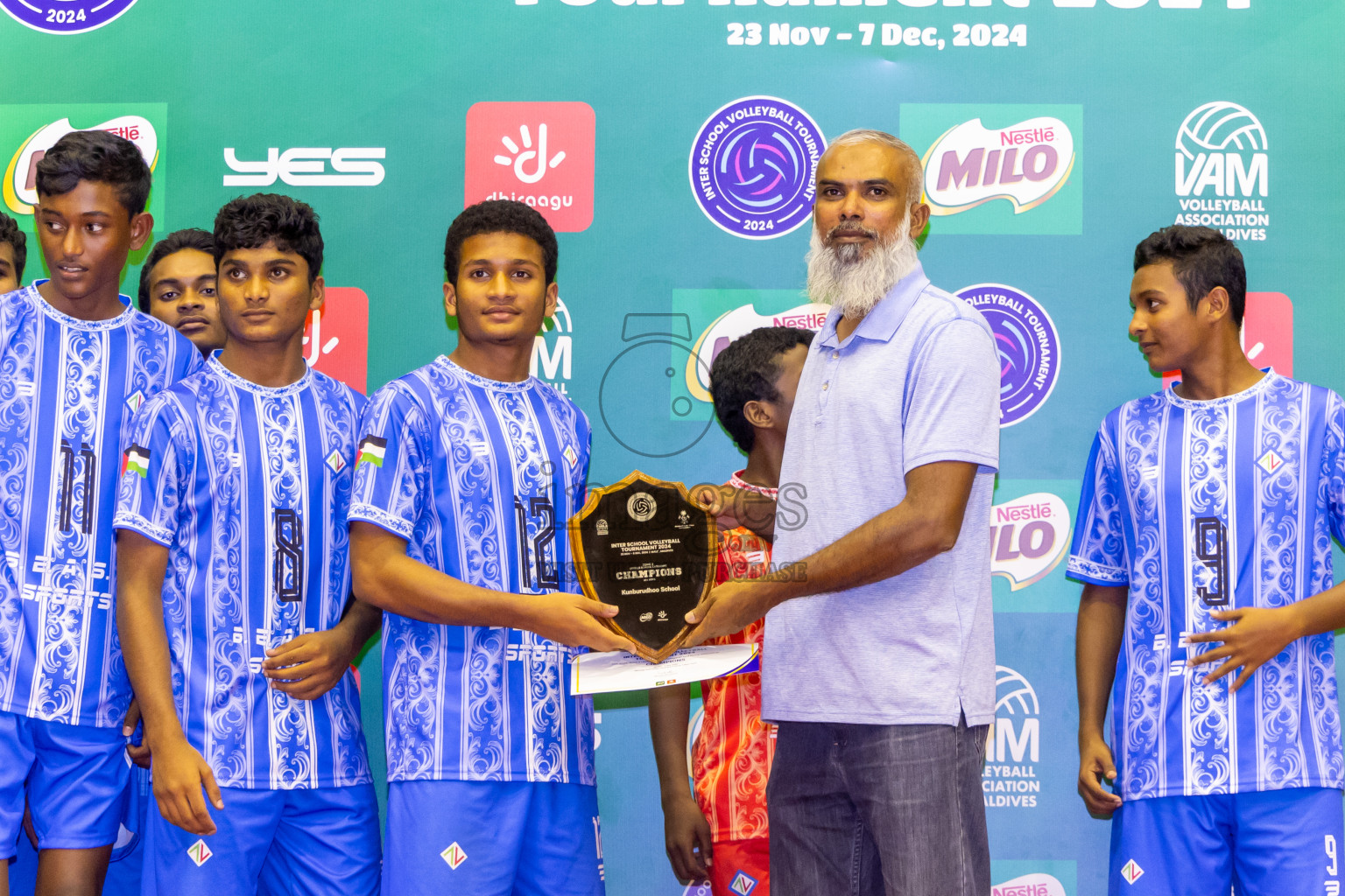 Finals of Interschool Volleyball Tournament 2024 was held in Social Center at Male', Maldives on Friday, 6th December 2024. Photos: Nausham Waheed / images.mv