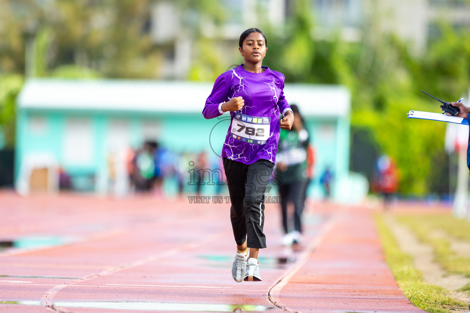 Day 1 of MWSC Interschool Athletics Championships 2024 held in Hulhumale Running Track, Hulhumale, Maldives on Saturday, 9th November 2024. 
Photos by: Ismail Thoriq / images.mv