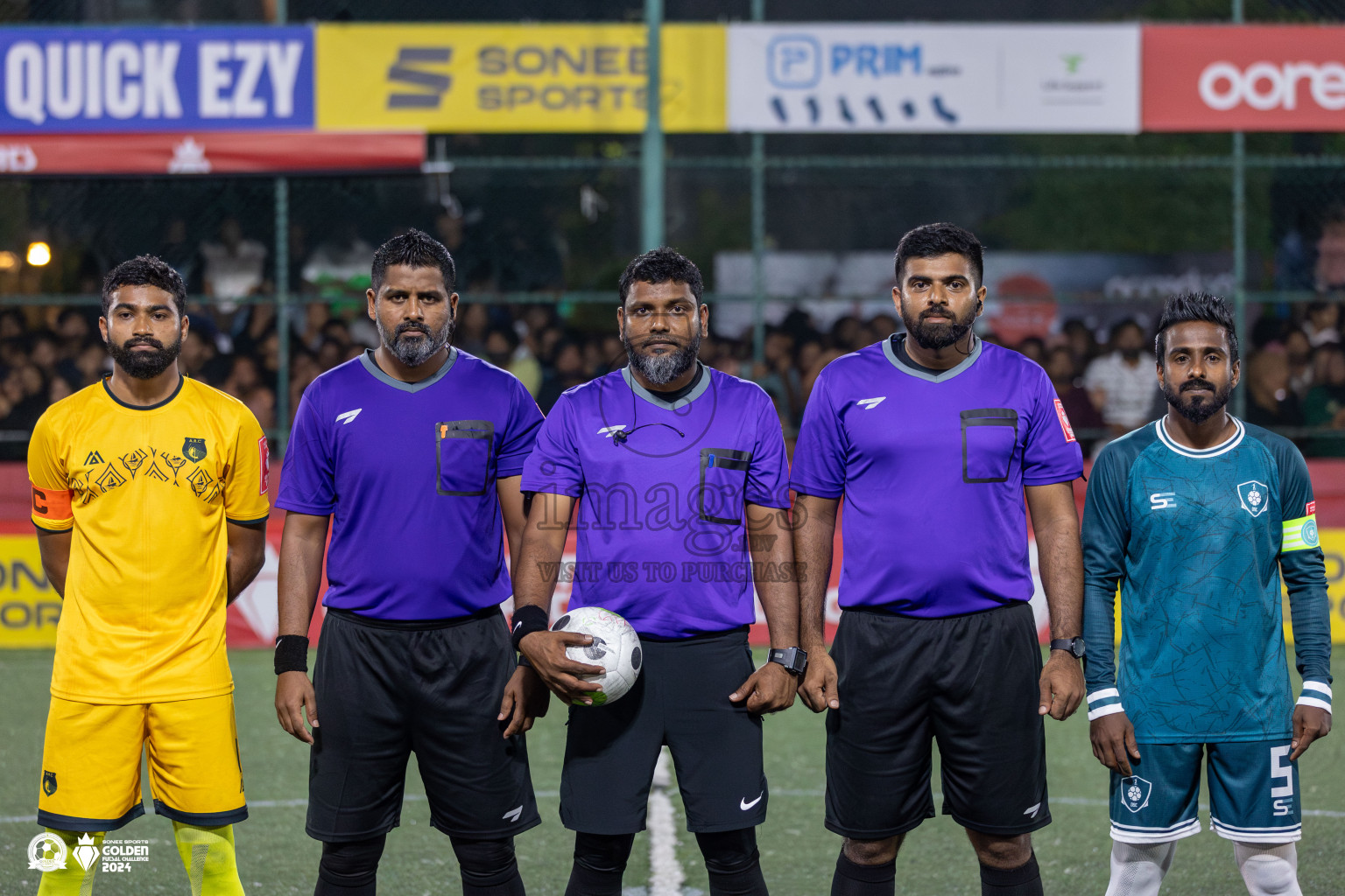 R Dhuvaafaru vs R Alifushi in Day 18 of Golden Futsal Challenge 2024 was held on Thursday, 1st February 2024, in Hulhumale', Maldives Photos: Mohamed Mahfooz Moosa, / images.mv