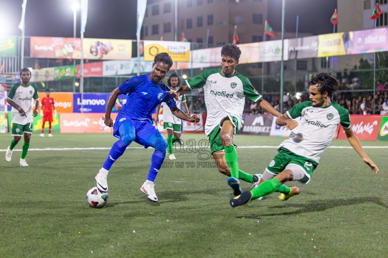 Team Allied vs Club HDC in Club Maldives Cup 2024 held in Rehendi Futsal Ground, Hulhumale', Maldives on Friday, 27th September 2024. 
Photos: Hassan Simah / images.mv