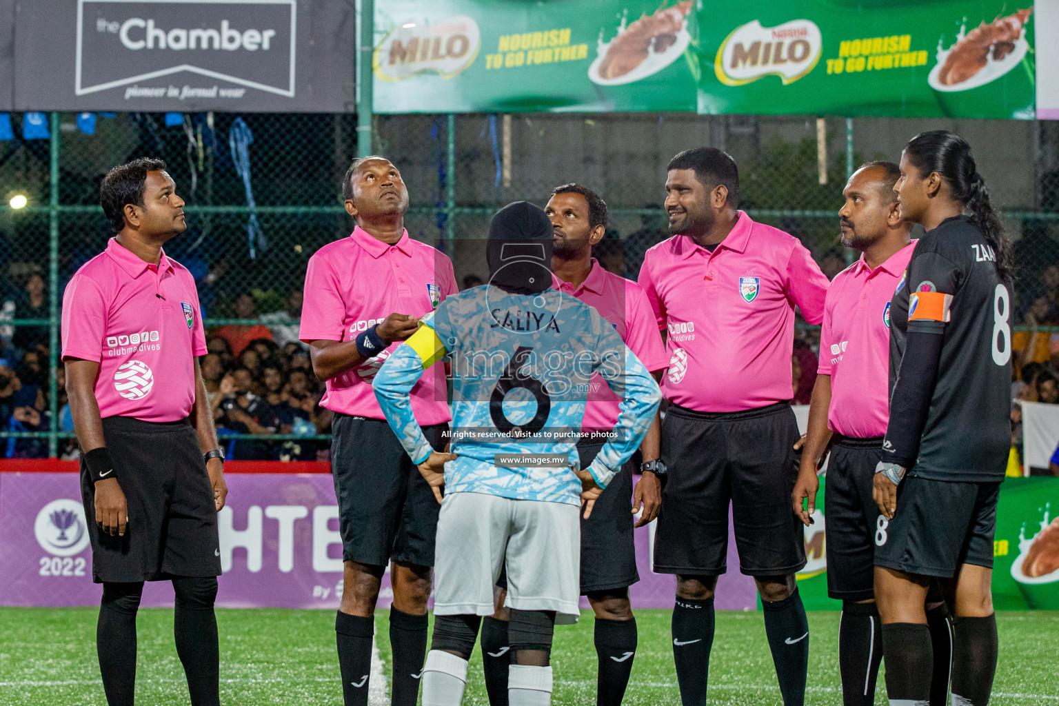 MPL vs DSC in the Finals of Eighteen Thirty Women's Futsal Fiesta 2022 was held in Hulhumale', Maldives on Thursday, 3rd November 2022. Photos: Hassan Simah/ images.mv