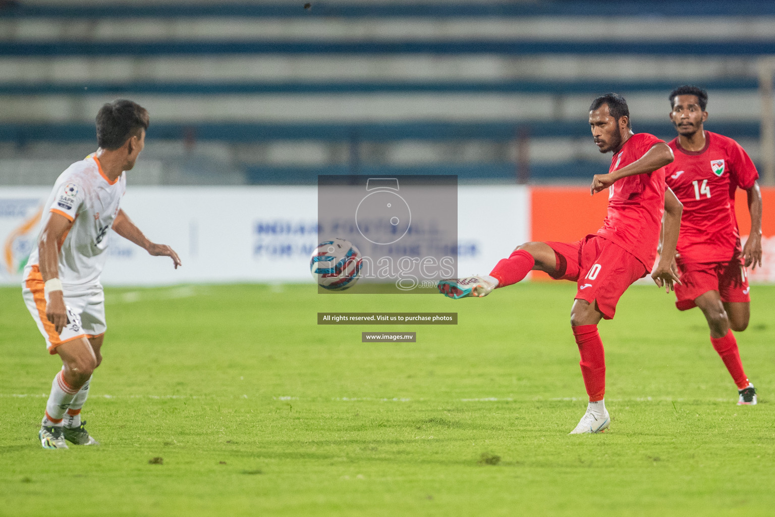 Maldives vs Bhutan in SAFF Championship 2023 held in Sree Kanteerava Stadium, Bengaluru, India, on Wednesday, 22nd June 2023. Photos: Nausham Waheed / images.mv