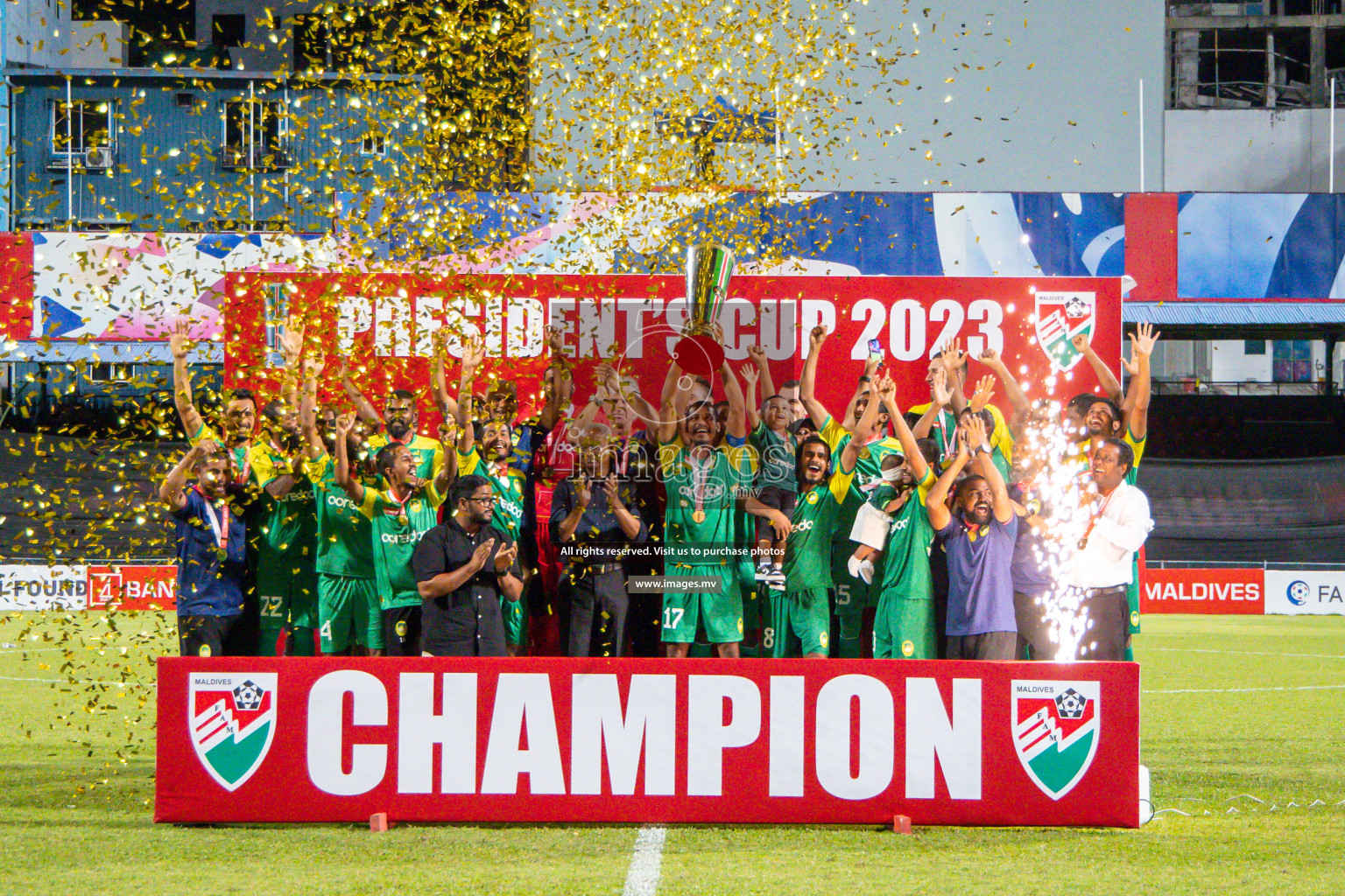 President's Cup 2023 Final - Maziya Sports & Recreation vs Club Eagles, held in National Football Stadium, Male', Maldives  Photos: Mohamed Mahfooz Moosa and Nausham Waheed/ Images.mv