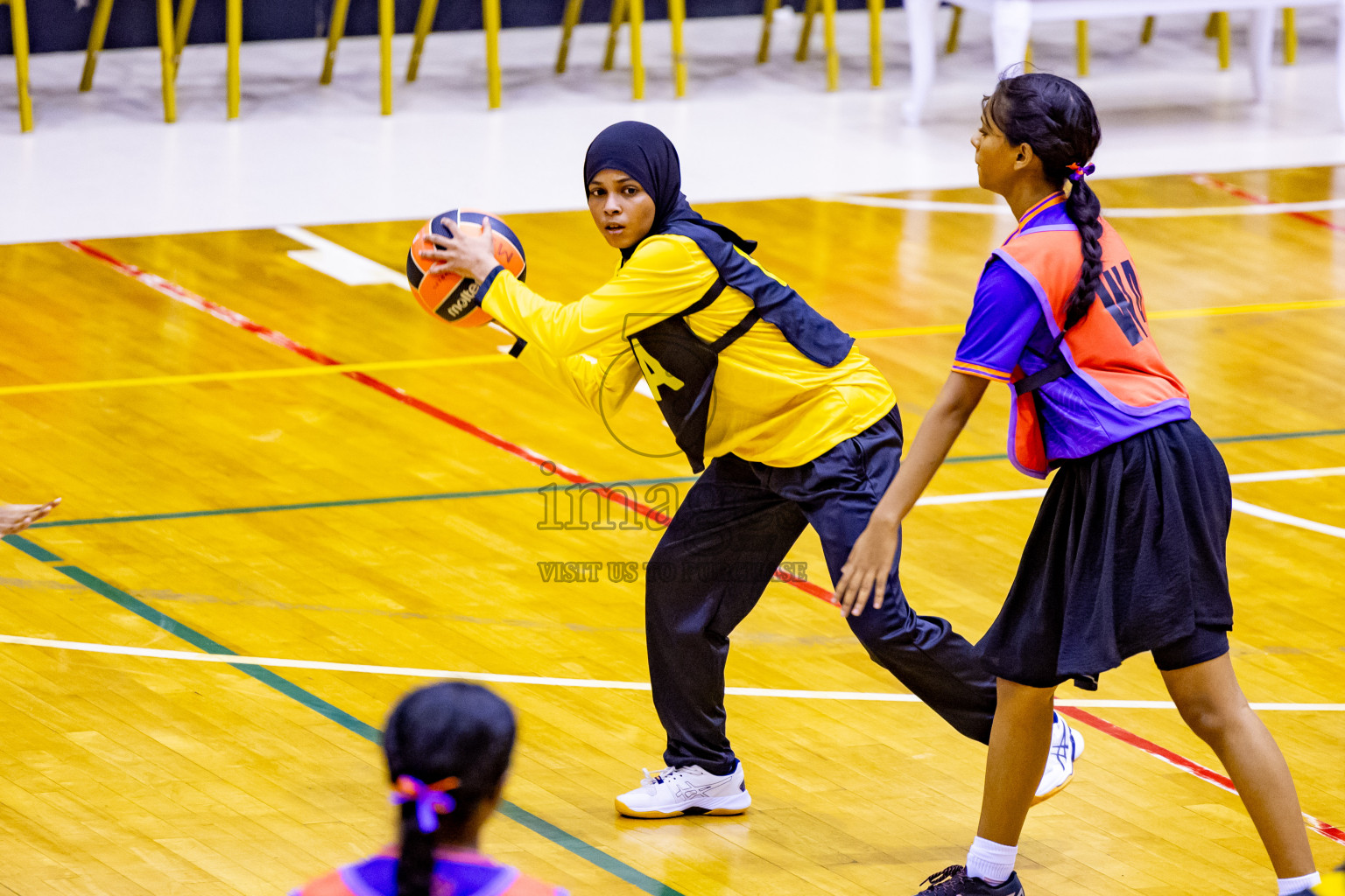 Day 7 of 25th Inter-School Netball Tournament was held in Social Center at Male', Maldives on Saturday, 17th August 2024. Photos: Nausham Waheed / images.mv