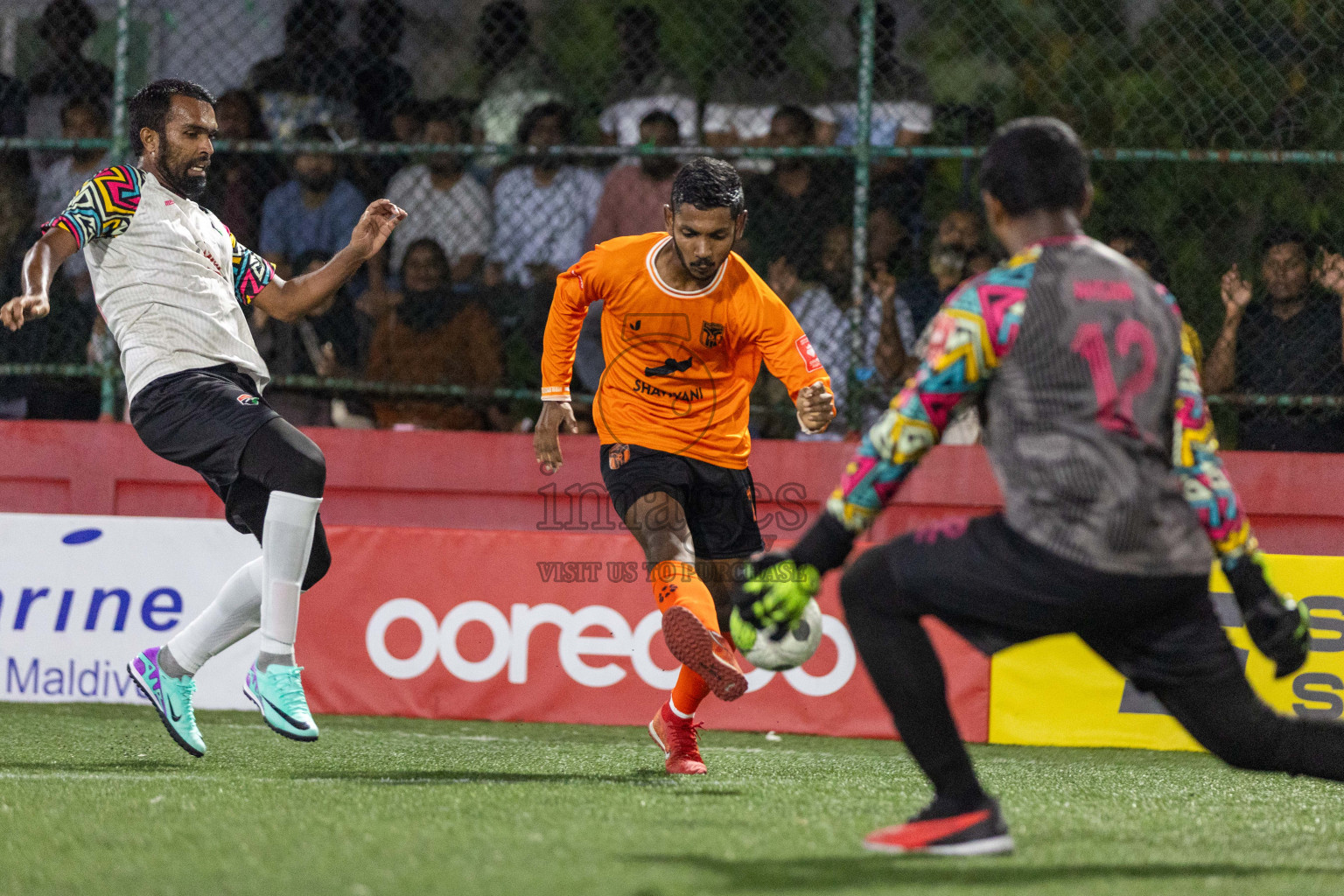 Th Hirilandhoo vs Th Madifushi in Day 15 of Golden Futsal Challenge 2024 was held on Monday, 29th January 2024, in Hulhumale', Maldives Photos: Nausham Waheed / images.mv