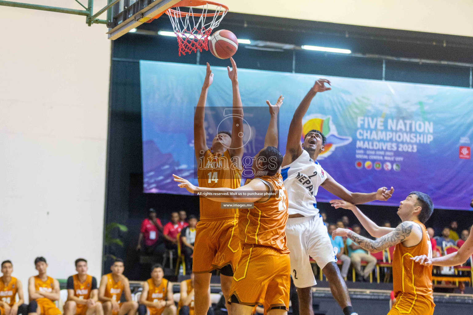 Bhutan vs Nepal in the semi final of Five Nation Championship 2023 was held in Social Center, Male', Maldives on Tuesday, 20th June 2023. Photos: Ismail Thoriq / images.mv