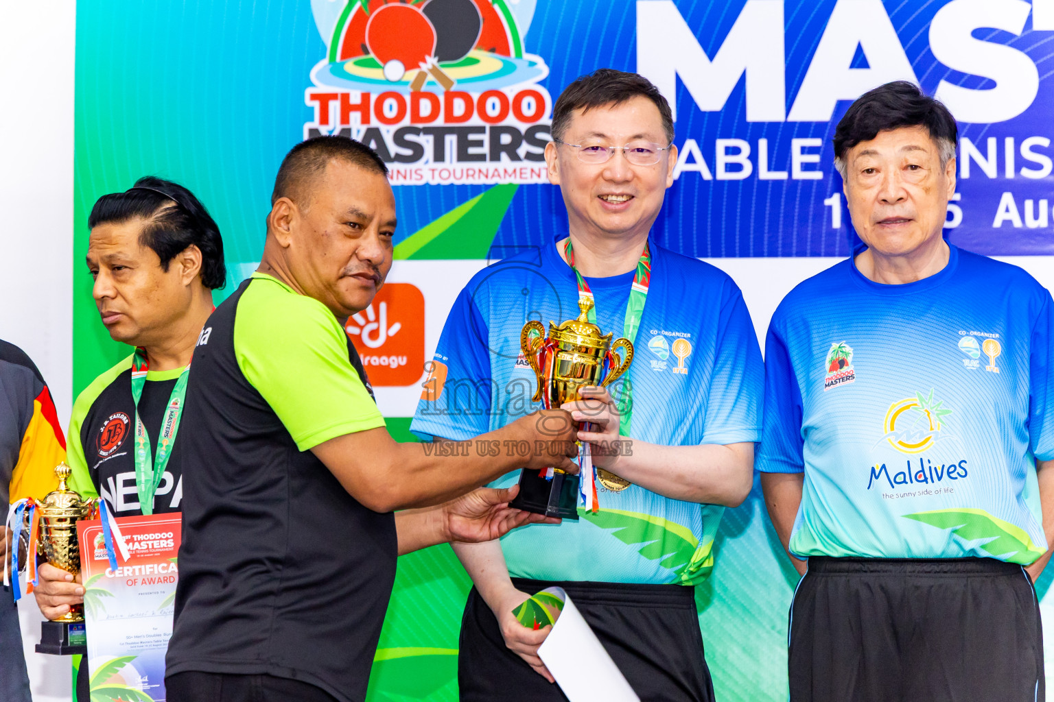 Day 4 of 1st Thoddoo Masters Table Tennis Tournament was held on Sunday, 24th August 2025 in AA Thoddoo, Maldives. Photos: Nausham Waheed / images.mv