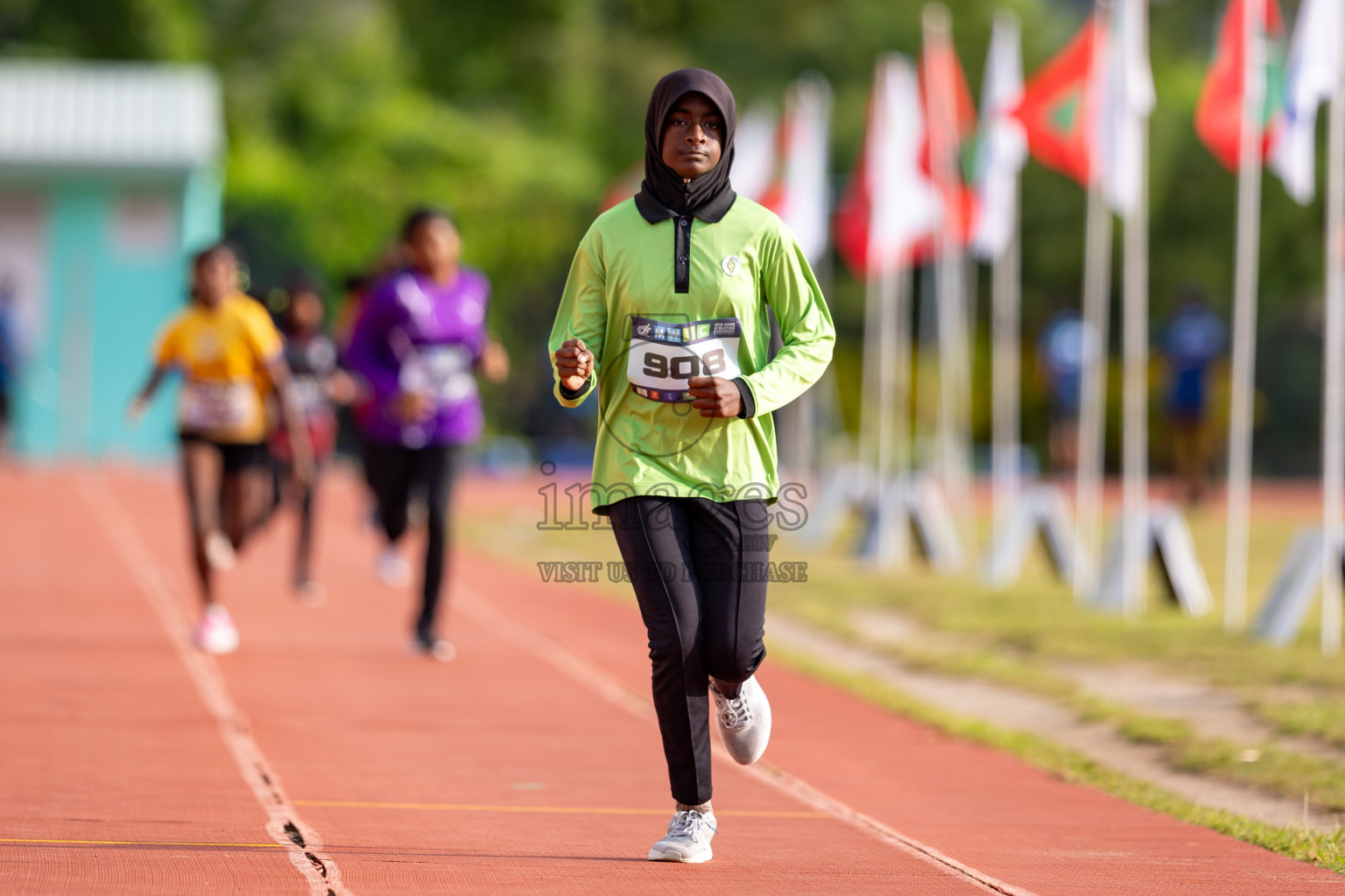 Day 3 of MWSC Interschool Athletics Championships 2024 held in Hulhumale Running Track, Hulhumale, Maldives on Monday, 11th November 2024. 
Photos by: Hassan Simah / Images.mv