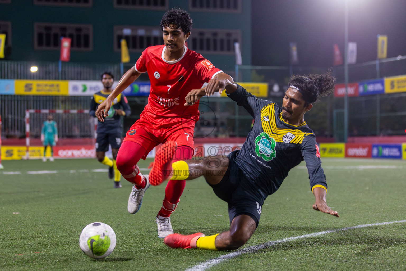 F Dharanboodhoo vs F Magoodhoo in Day 8 of Golden Futsal Challenge 2024 was held on Monday, 22nd January 2024, in Hulhumale', Maldives Photos: Mohamed Mahfooz Moosa / images.mv