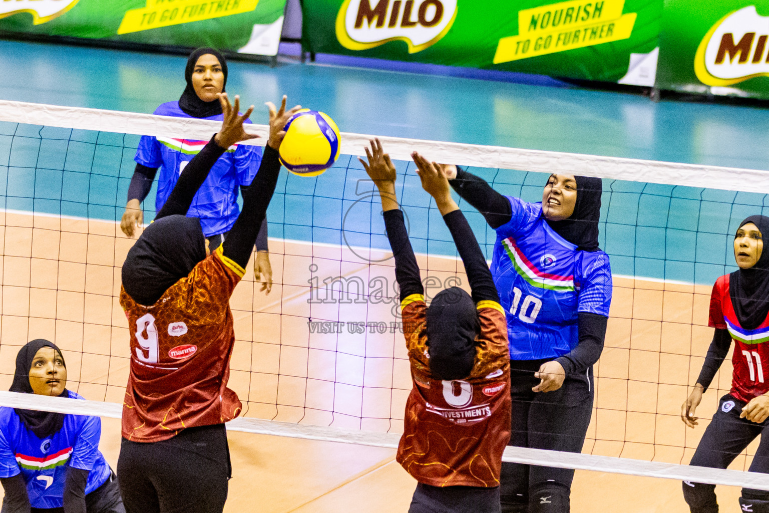 Day 1 of Women's Division of Milo VAM Cup 2024 held in Male', Maldives on Tuesday, 8th July 2024 at Social Center Indoor Hall Photos By: Nausham Waheed / images.mv