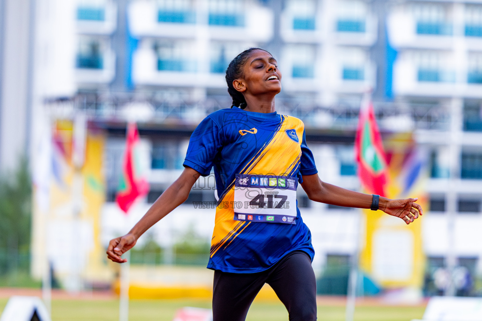 Day 3 of MWSC Interschool Athletics Championships 2024 held in Hulhumale Running Track, Hulhumale, Maldives on Monday, 11th November 2024. Photos by: Nausham Waheed / Images.mv