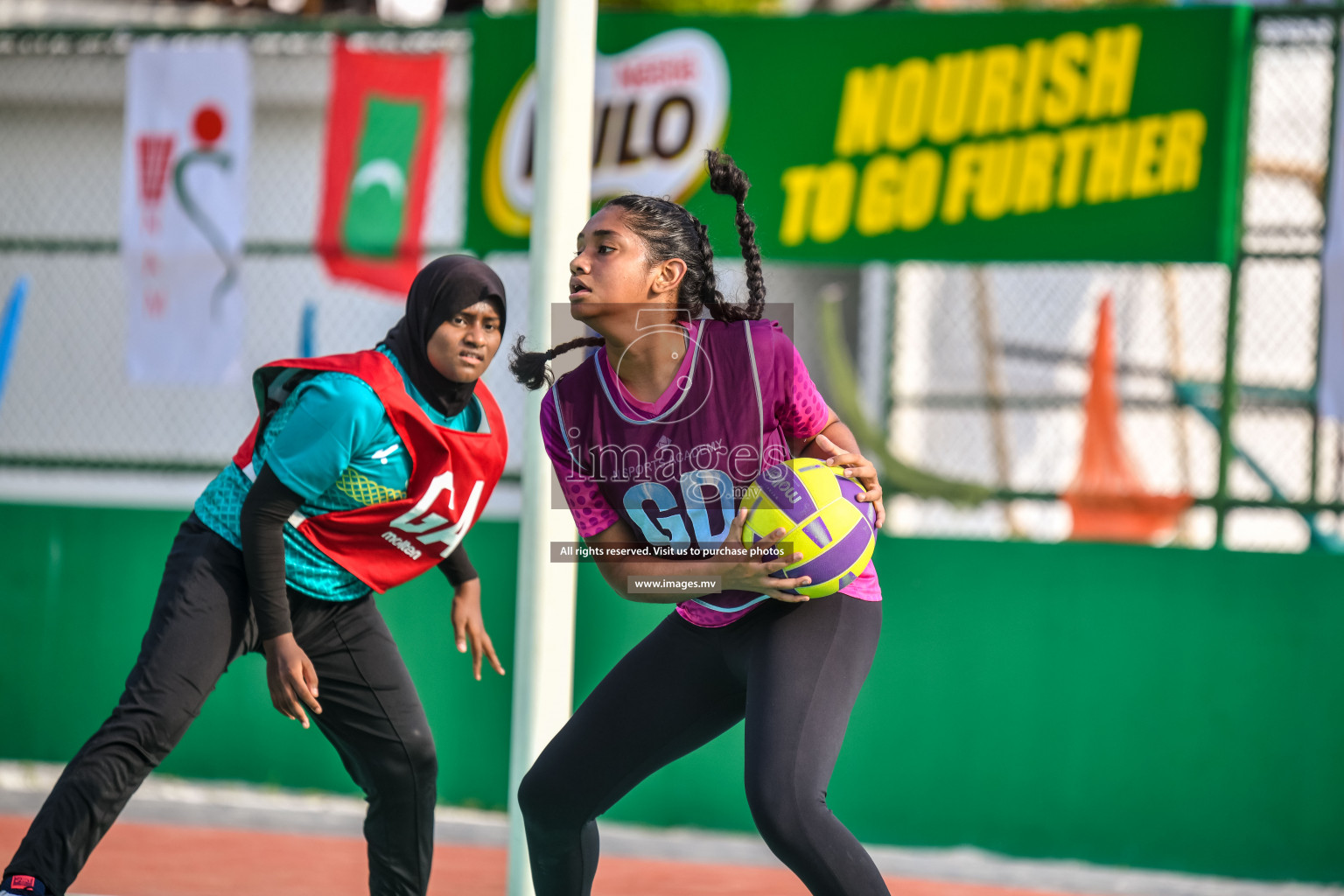 Day3 of Junior Netball Championship 2022 on 5 March 2022 held in Male', Maldives. Photos by Nausham Waheed.