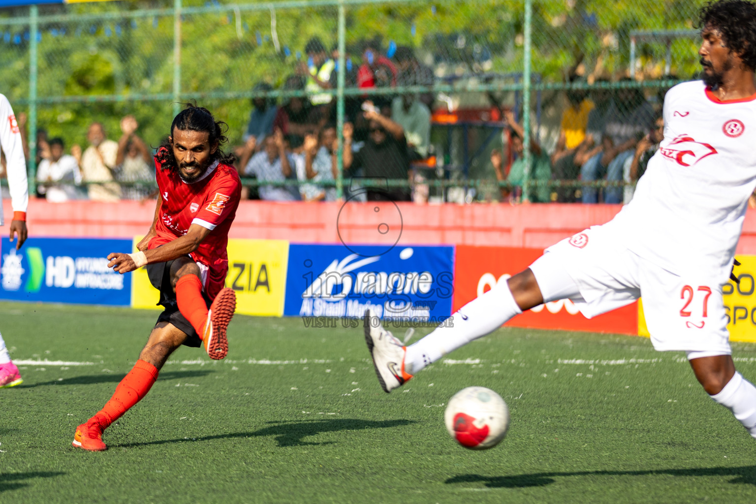 K. Huraa vs K. Himmafushi in Day 19 of Golden Futsal Challenge 2024 was held on Friday, 2nd February 2024 in Hulhumale', Maldives 
Photos: Hassan Simah / images.mv