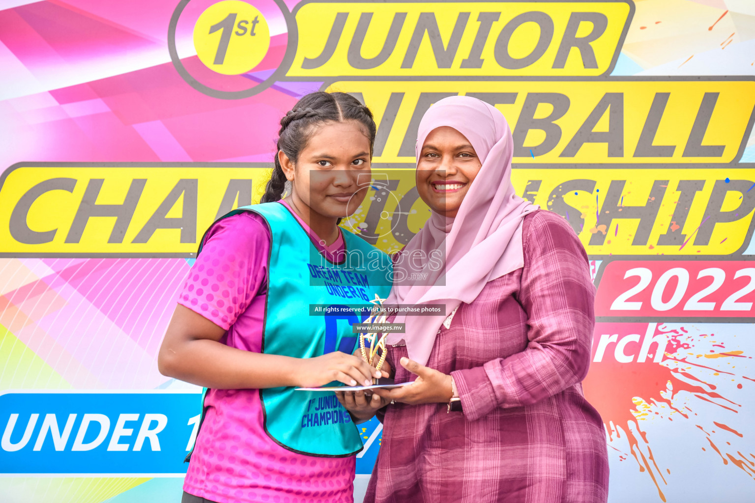 Final of Junior Netball Championship 2022 held in Male', Maldives on 19th March 2022. Photos by Nausham Waheed