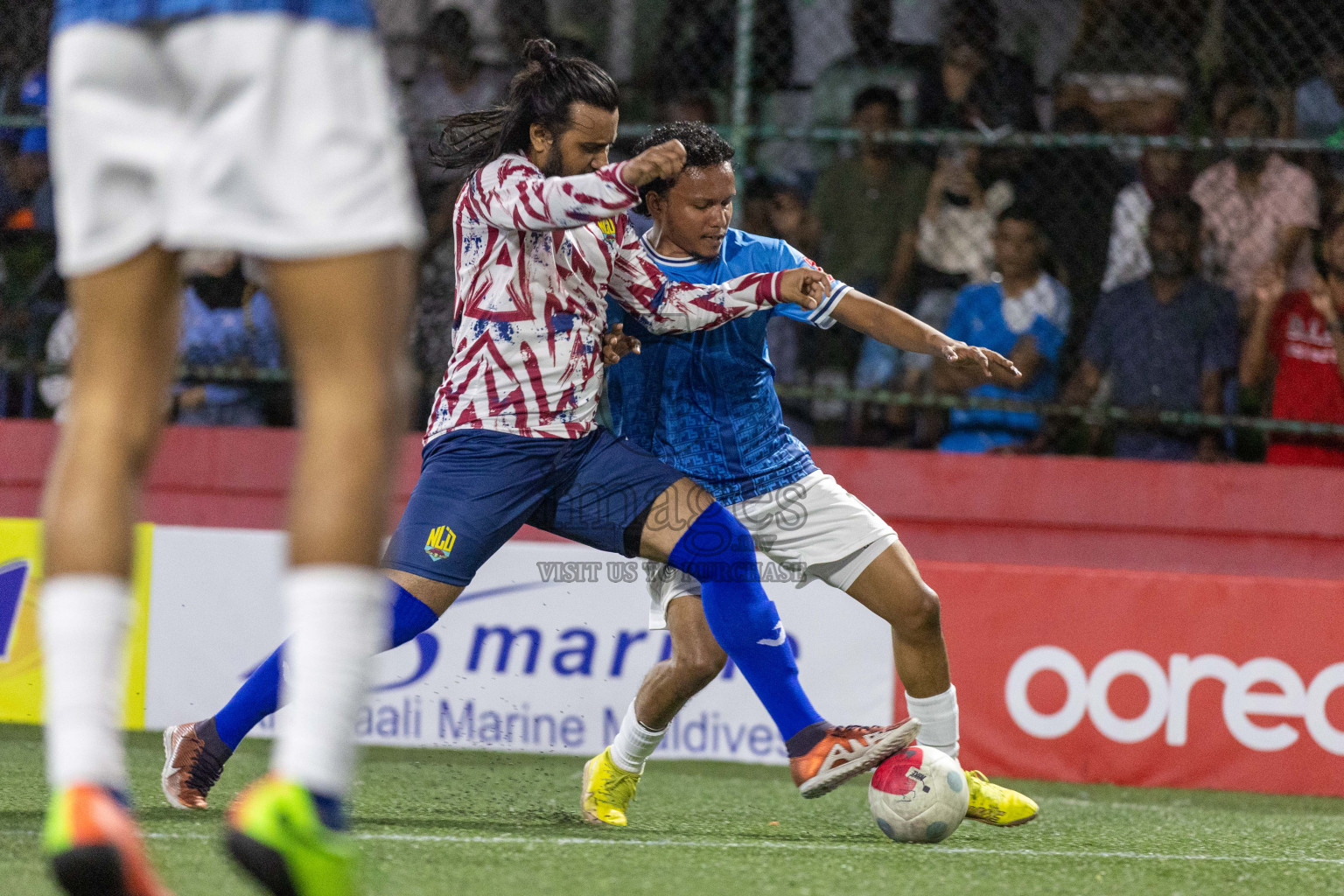 GA Nillandhoo vs GA Gemanafushi in Day 9 of Golden Futsal Challenge 2024 was held on Tuesday, 23rd January 2024, in Hulhumale', Maldives Photos: Nausham Waheed / images.mv