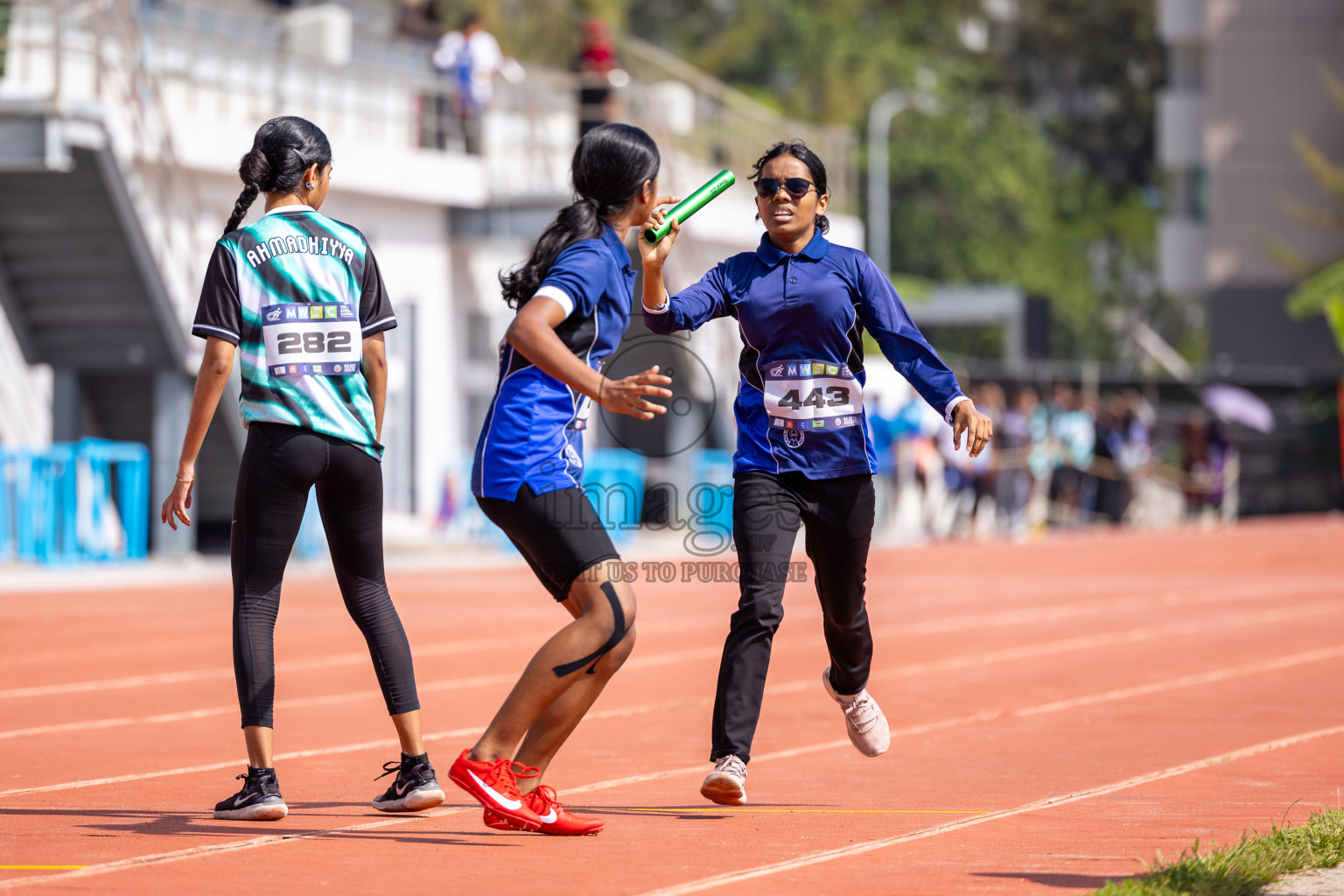 Day 6 of MWSC Interschool Athletics Championships 2024 held in Hulhumale Running Track, Hulhumale, Maldives on Thursday, 14th November 2024. Photos by: Ismail Thoriq / Images.mv