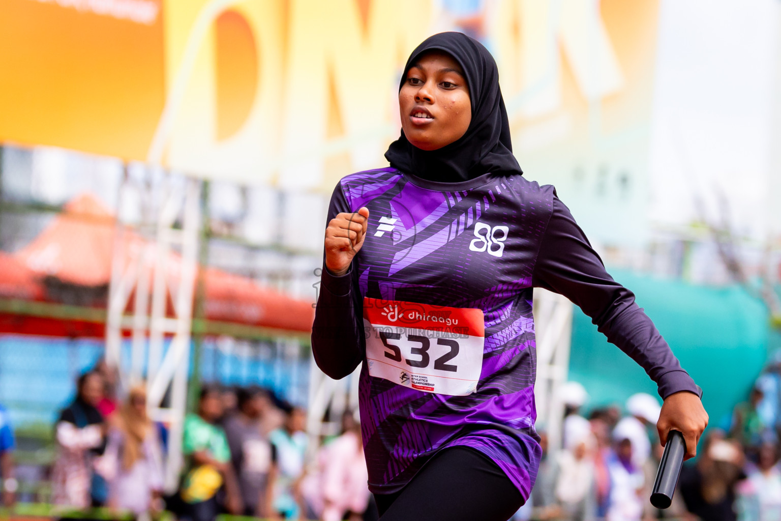 Day 6 of Inter-school Athletics Championship 2025 held in Ekuveni Synthetic Track, Male', Maldives on Sunday, 12th October 2025. Photos by: Nausham Waheed / Images.mv