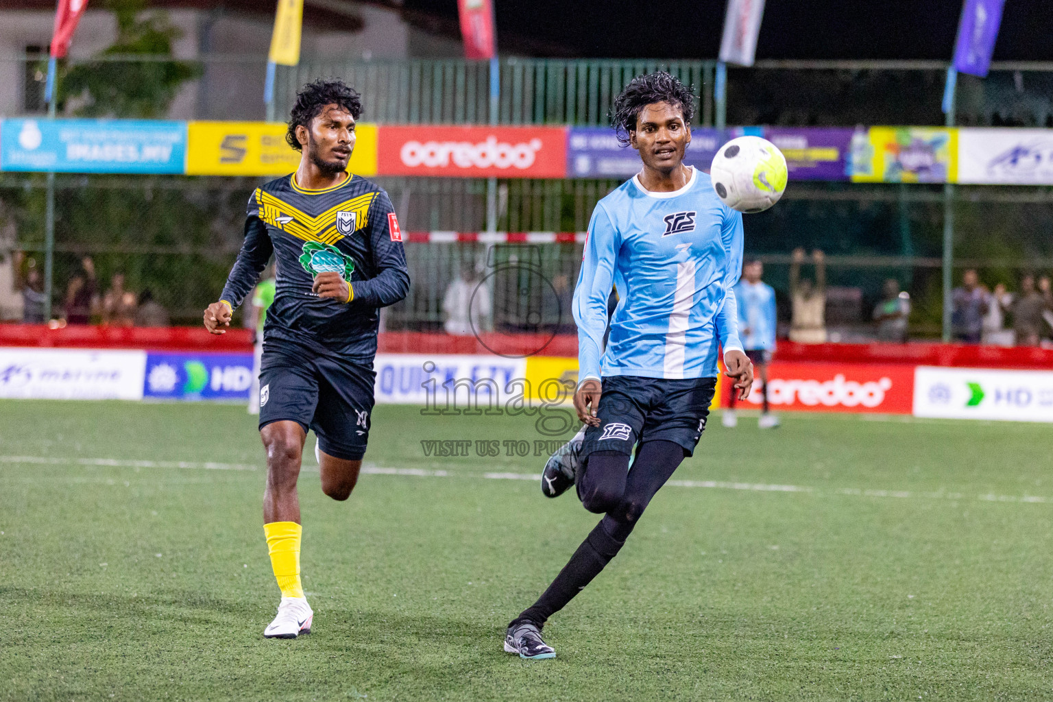 F Magoodhoo vs F Feeali in Day 17 of Golden Futsal Challenge 2024 was held on Wednesday, 31st January 2024, in Hulhumale', Maldives Photos: Hassan Simah / images.mv