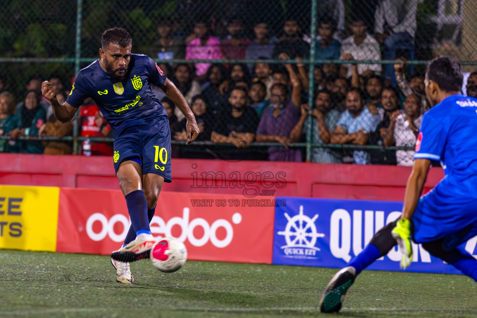 L Maabaidhoo vs L Gan in Day 16 of Golden Futsal Challenge 2024 was held on Tuesday, 30th January 2024, in Hulhumale', Maldives Photos: Ismail Thoriq / images.mv