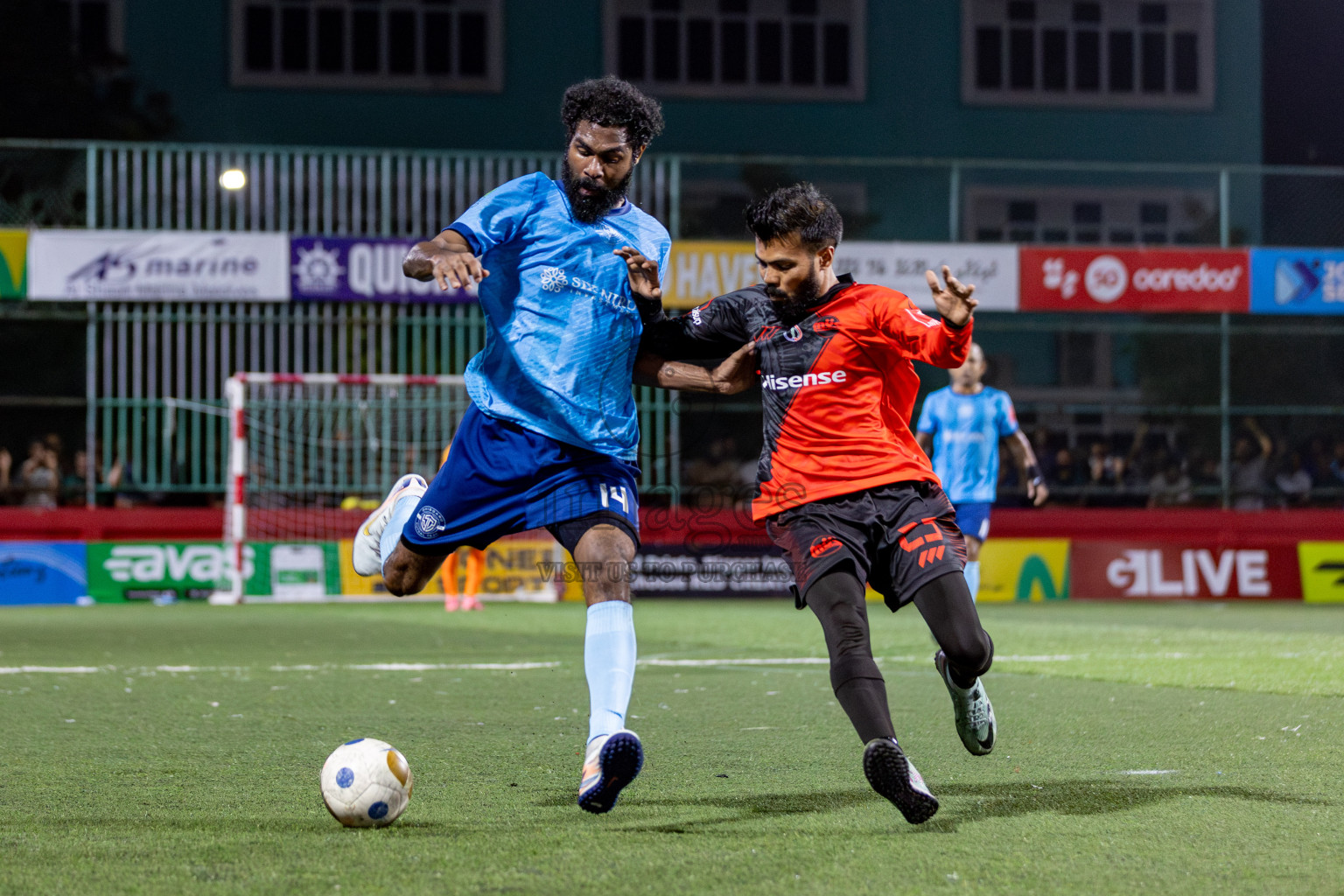 M Dhiggaru vs M Mulak in Day 12 of Golden Futsal Challenge 2025 was held on Thursday, 16th January 2025, in Hulhumale', Maldives.
Photos: Hassan Simah / images.mv