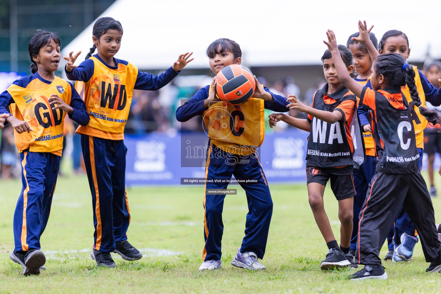 Day 1 of Nestle' Kids Netball Fiesta 2023 held in Henveyru Stadium, Male', Maldives on Thursday, 30th November 2023. Photos by Nausham Waheed / Images.mv