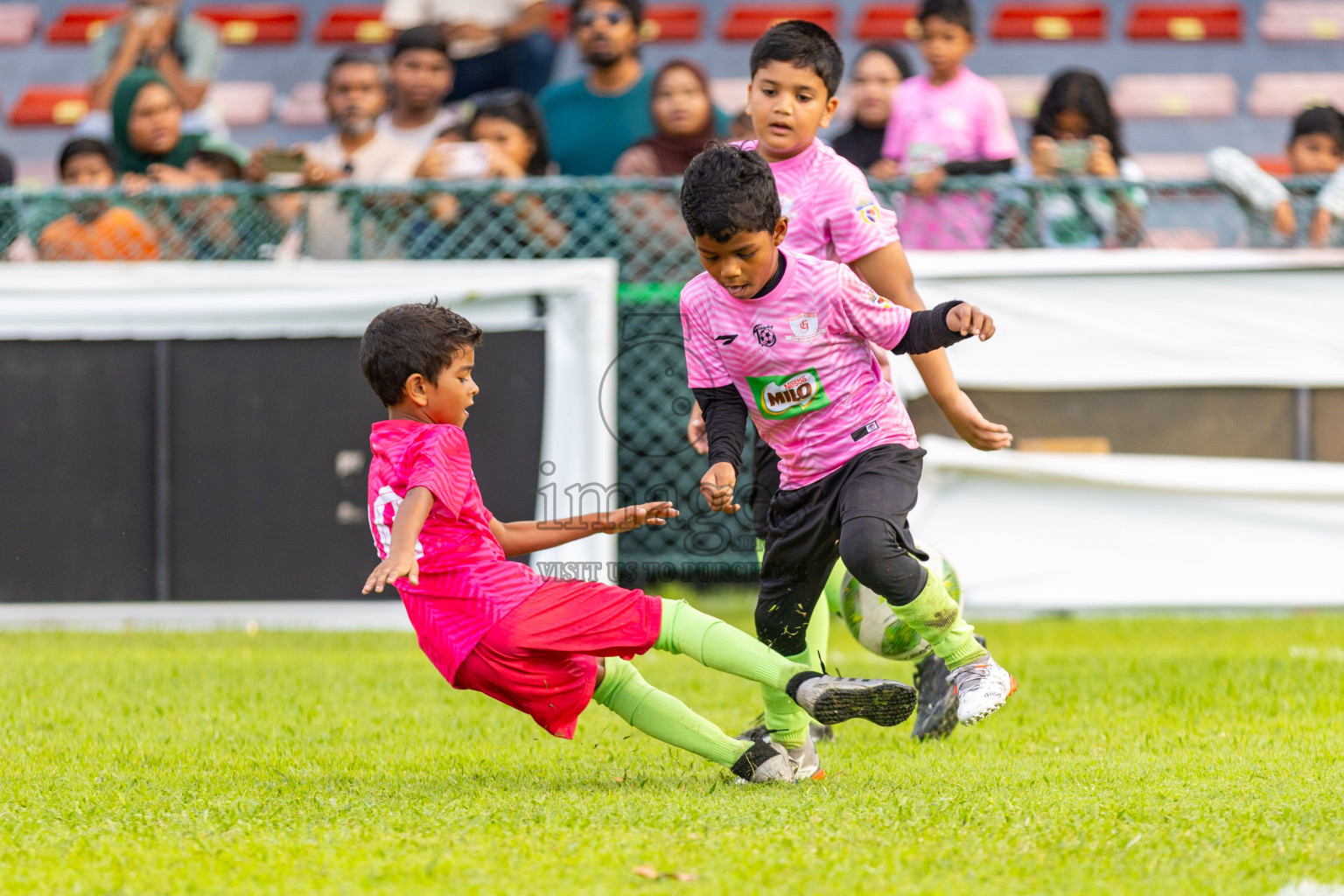 Day 2 of MILO Kids Football Fiesta was held at National Stadium in Male', Maldives on Saturday, 24th February 2024.