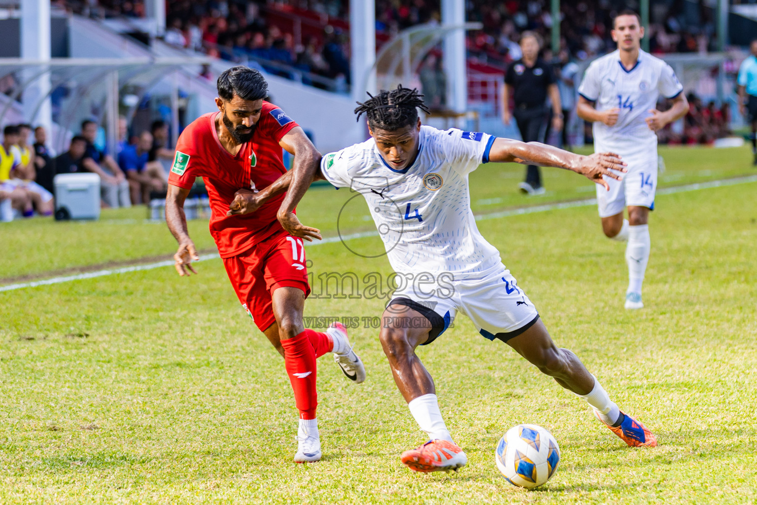 Maldives vs Philippines in AFC Asian Cup Qualifies held in National Football Stadium, Male', Maldives on Tuesday, 18th November 2025. Photos: Areef Adam / Images.mv