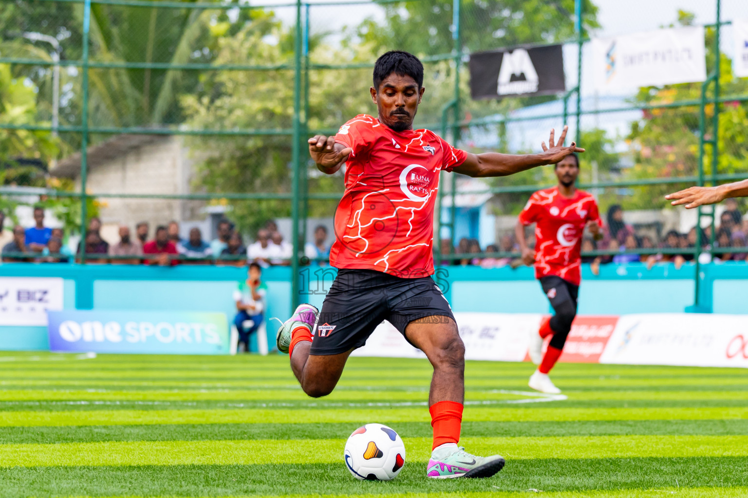 Raiymandhoo FC vs Dee Cee Jay SC in Day 1 of Laamehi Dhiggaru Ekuveri Futsal Challenge 2024 was held on Friday, 26th July 2024, at Dhiggaru Futsal Ground, Dhiggaru, Maldives Photos: Nausham Waheed / images.mv