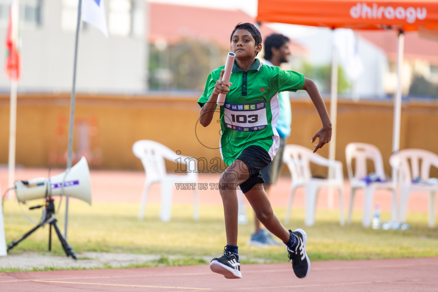 Day 5 of MWSC Interschool Athletics Championships 2024 held in Hulhumale Running Track, Hulhumale, Maldives on Wednesday, 13th November 2024. Photos by: Ismail Thoriq / Images.mv