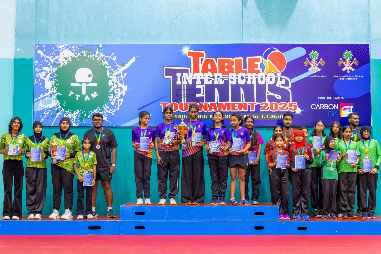 Day 8 of Interschool Table Tennis Tournament 2025 held at Male' TT Hall, Male', Maldives on Thursday, 22nd May 2025.
Photos by: Ismail Thoriq / images.mv