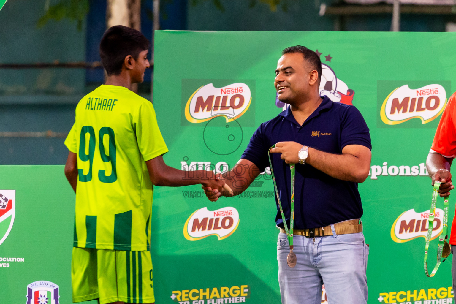 Day 5 of MILO Academy Championship 2025 (U14) was held on Monday, 3rd November 2025 at Henveiru Football Grounds, Male', Maldives . Photos: Nausham Waheed / images.mv