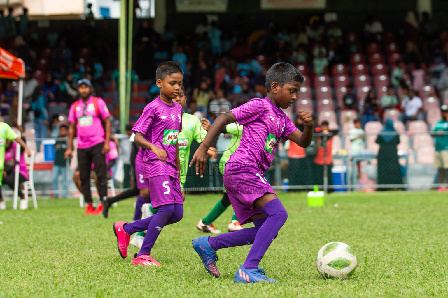 Day 2 of MILO Kids Football Fiesta was held at National Stadium in Male', Maldives on Saturday, 24th February 2024.