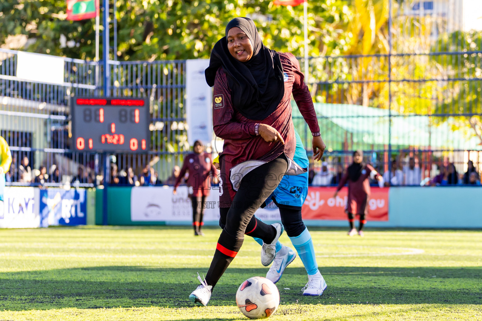 Kihaadhoo vs Hithaadhoo in Day 3 of Better in Baa Futsal Fiesta 2025 Woman's division held in B. Eydhafushi, Maldives on Friday, 7th November 2025. Photos: Nausham Waheed / images.mv