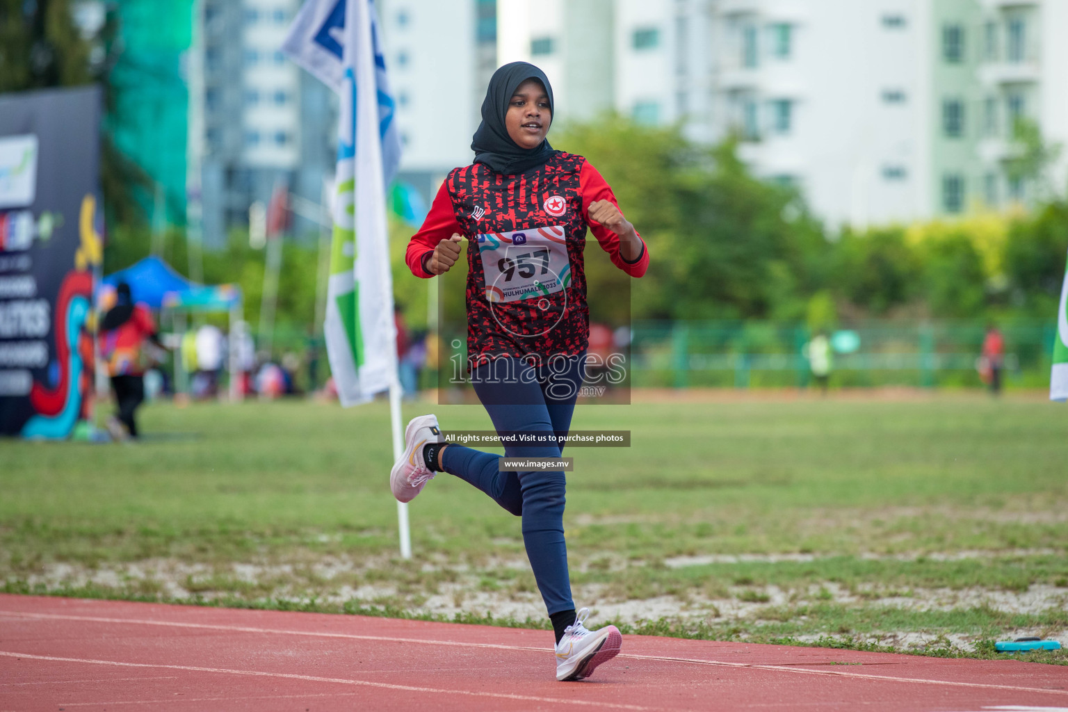 Day two of Inter School Athletics Championship 2023 was held at Hulhumale' Running Track at Hulhumale', Maldives on Sunday, 15th May 2023. Photos: Nausham Waheed / images.mv