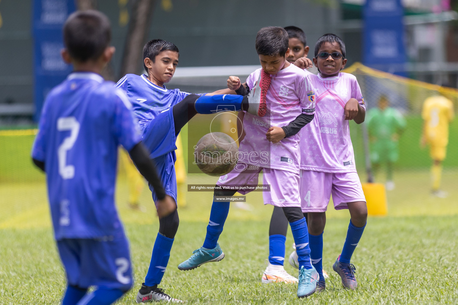 Day 2 of Nestle kids football fiesta, held in Henveyru Football Stadium, Male', Maldives on Thursday, 12th October 2023 Photos: Shuu Abdul Sattar / mages.mv