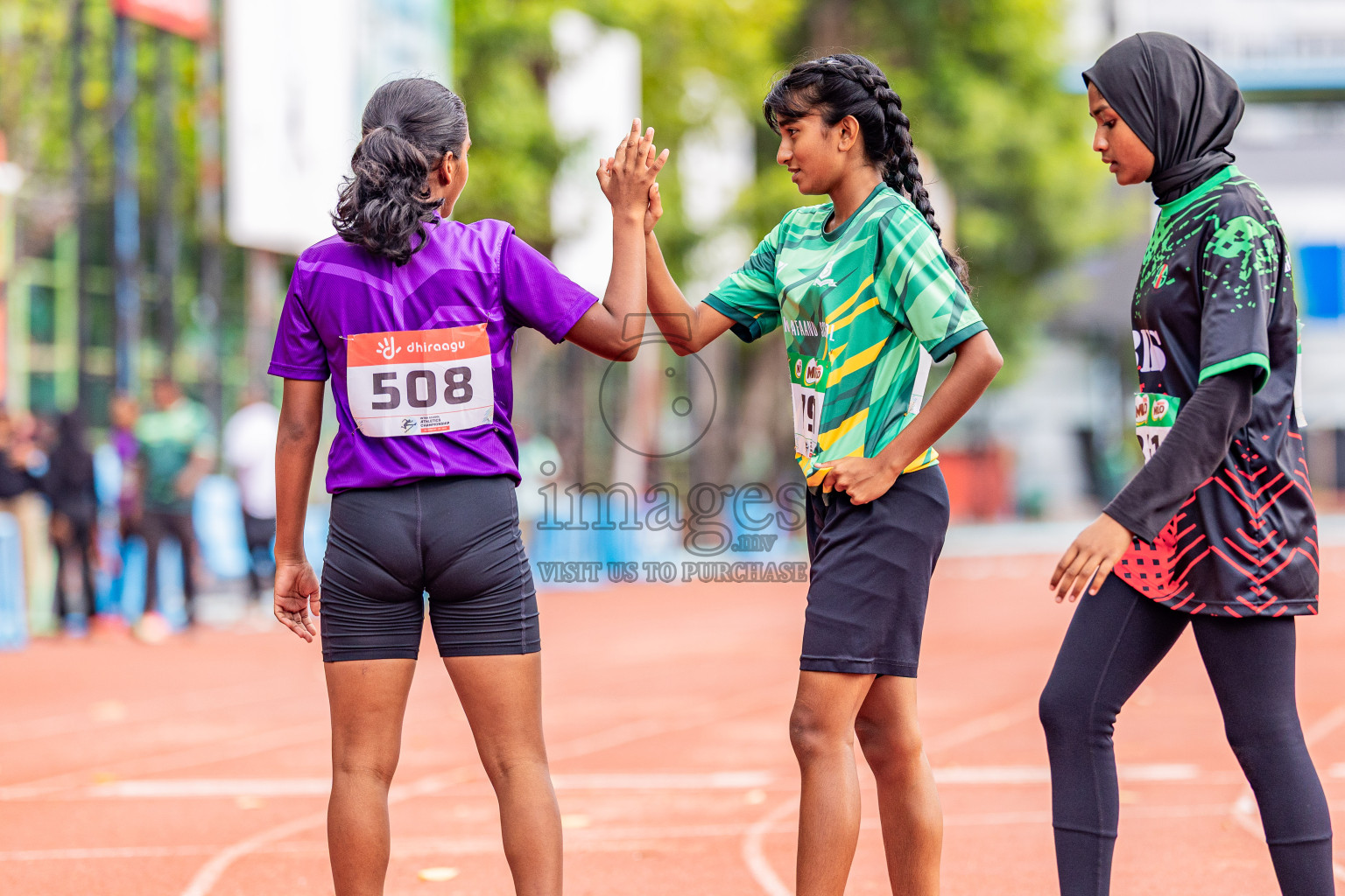 Day 4 of Inter-school Athletics Championship 2025 held in Ekuveni Synthetic Track, Male', Maldives on Thursday, 09th October 2025. Photos by: Areef Adam / Images.mv