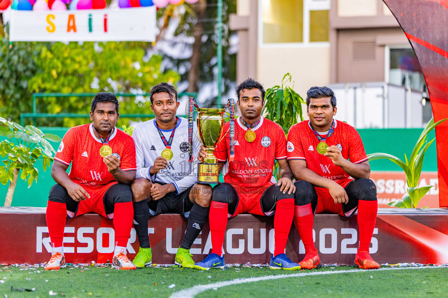 Waldorf Astoria vs SAII Lagoon in Finals of Resort League 2025 (South Male Zone) was held on Sunday, 19th October 2025 in Crossroads's Maldives, Photos: Areef Adam / images.mv