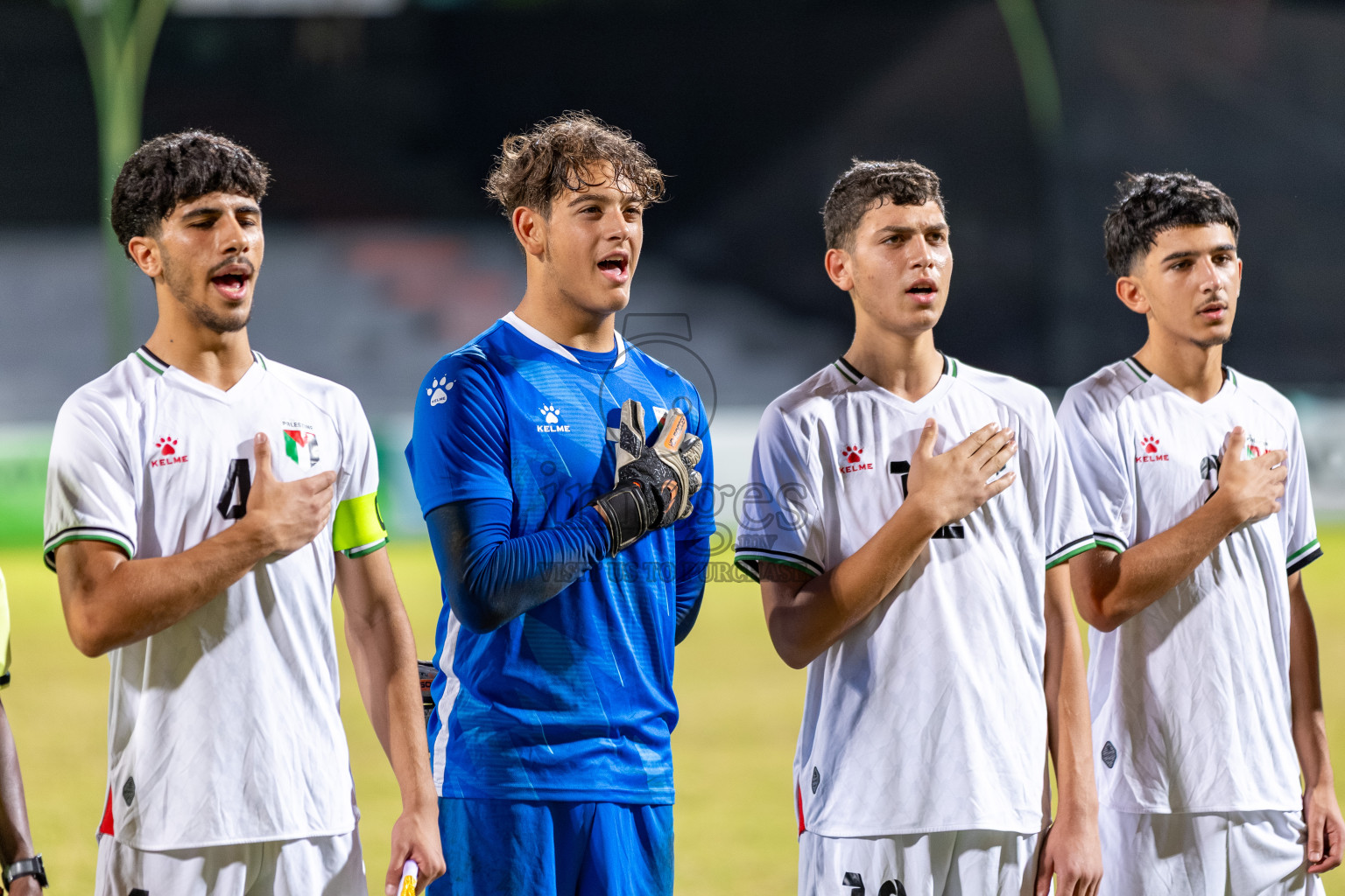 Maldives vs Palestine in an under 17 friendly held in National Football Stadium, Male', Maldives on Thursday, 13 November 2025. 
Photos: Mohamed Mahfooz Moosa / Images.mv