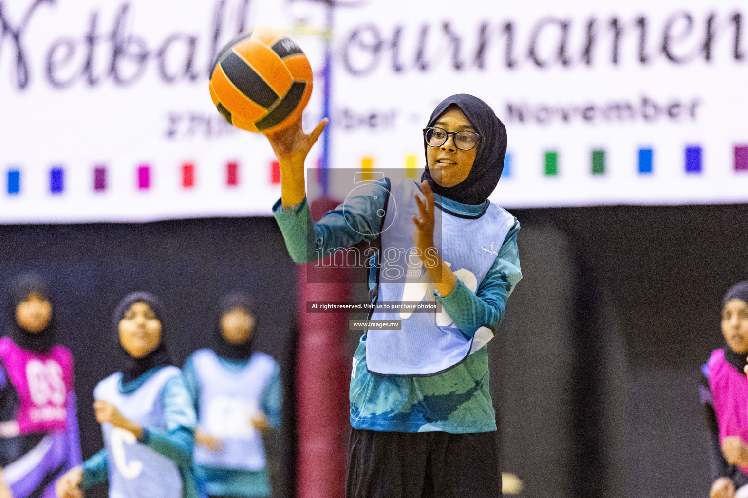 Day 11 of 24th Interschool Netball Tournament 2023 was held in Social Center, Male', Maldives on 6th November 2023. Photos: Nausham Waheed / images.mv