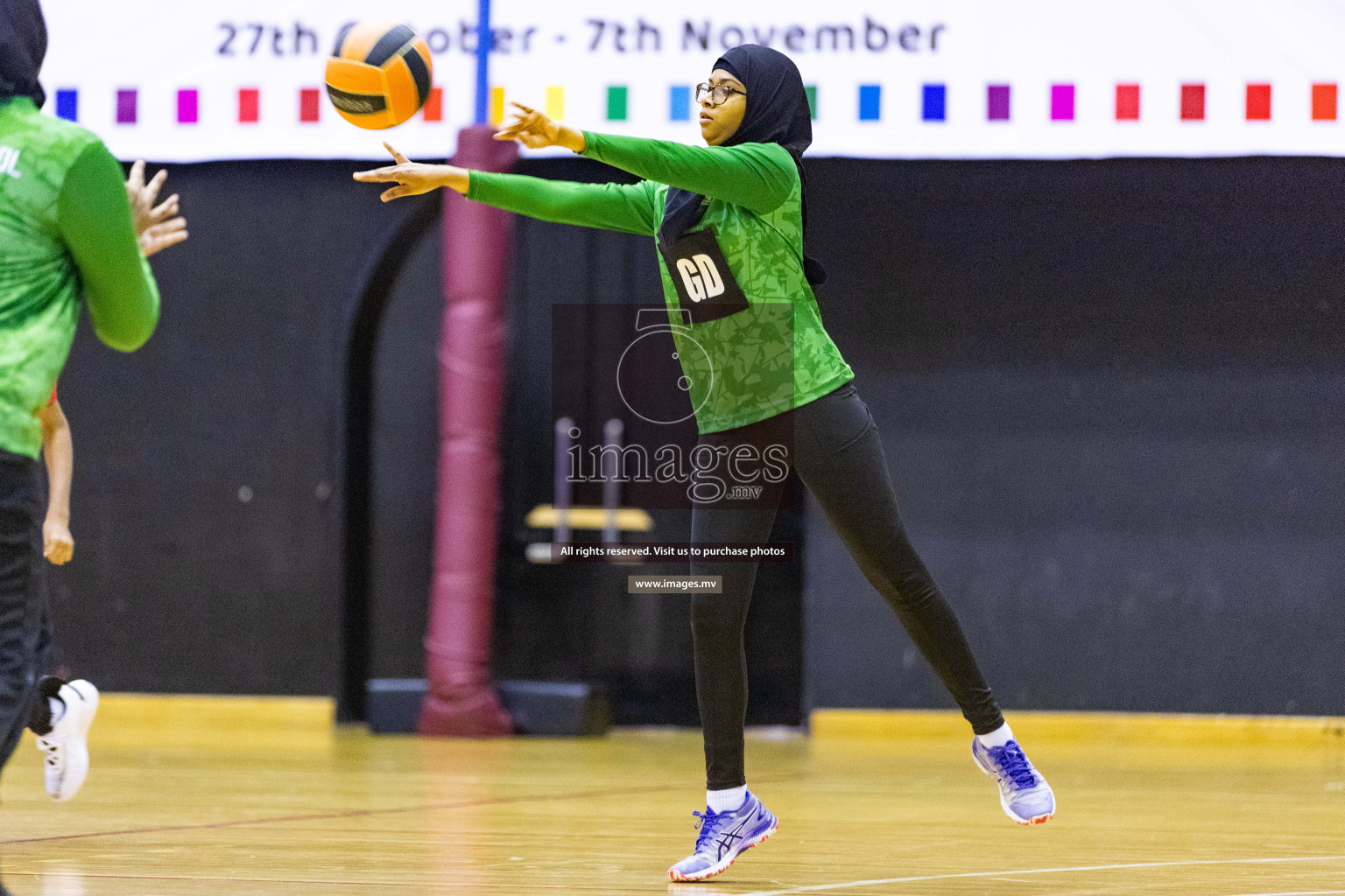 Day2 of 24th Interschool Netball Tournament 2023 was held in Social Center, Male', Maldives on 28th October 2023. Photos: Nausham Waheed / images.mv