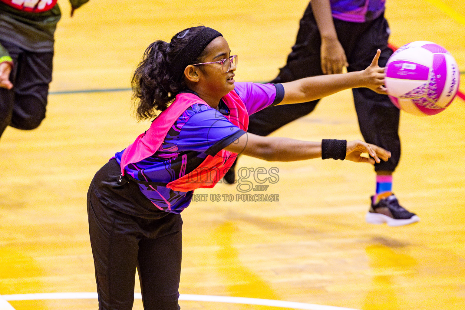 N Sports Academy B vs Fiontti Sports Club U11 Finals of 3rd Netball Junior Championship, held at Social Center on Saturday, 25th January 2025 . Photos: Nausham Waheed / images.mv