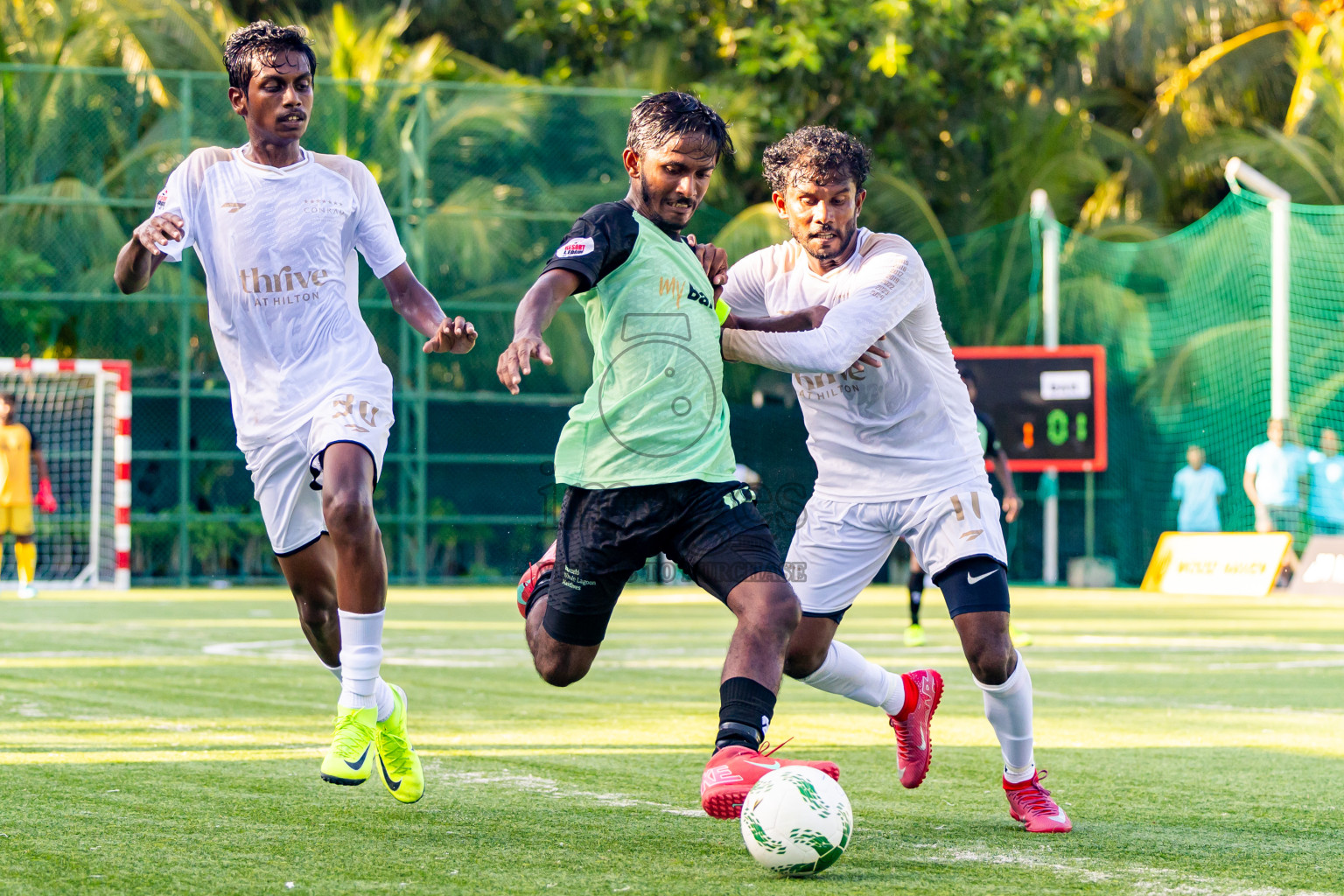 Conrad vs Barcelo in Day 1 of Resort League 2025 (Ari Zone) was held on Friday, 20th June 2025 in Conrad Maldives Rangali Island, Alif Dhaalu Atoll, Maldives. Photos: Nausham Waheed / images.mv