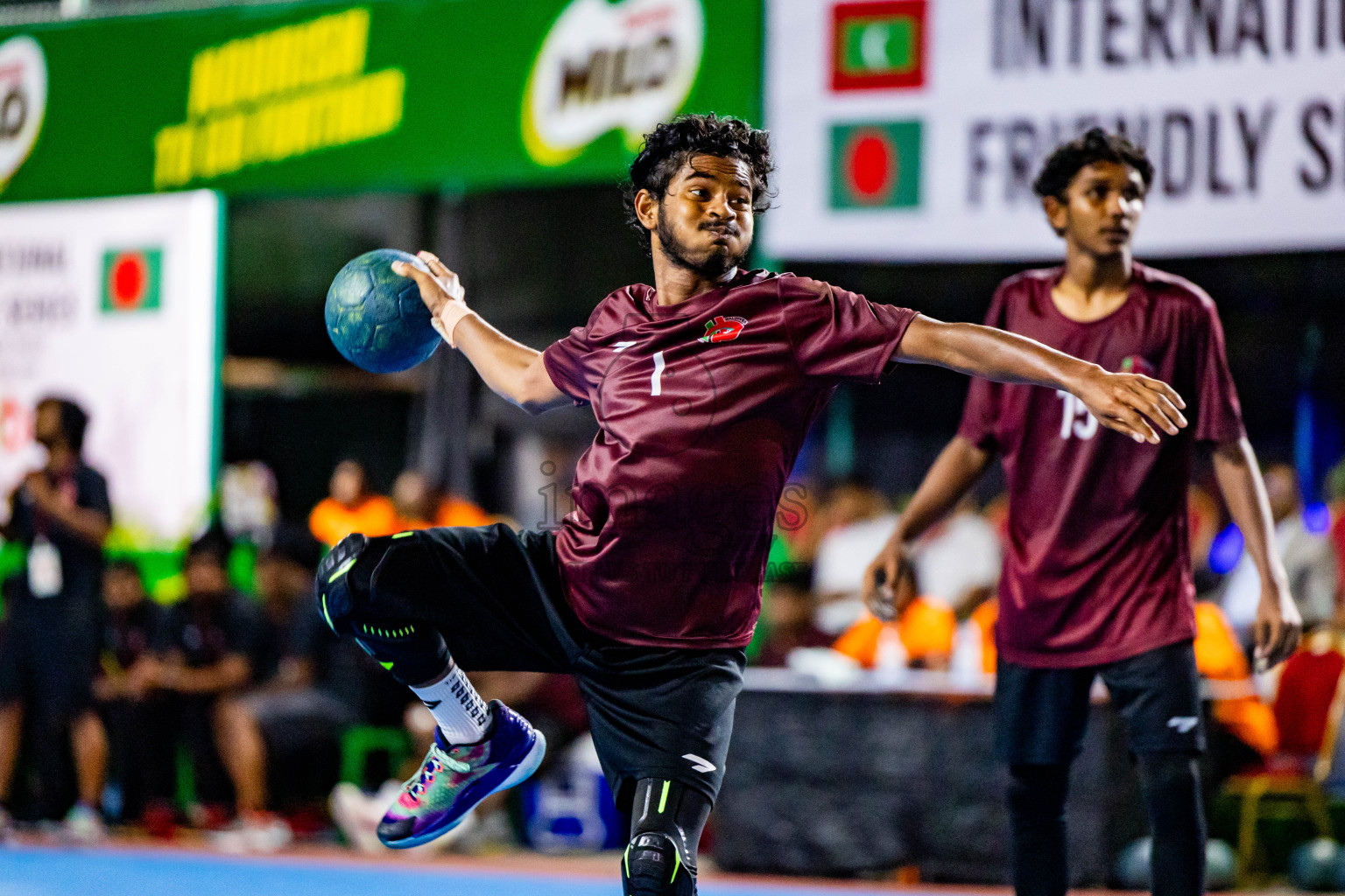 U-19 National Team vs Bangladesh Ansarvdp from Handball International Friendly Series held in Handball ground, Male', Maldives on Sunday, 30th June 2023 Photos: Nausham Waheed/ Images.mv