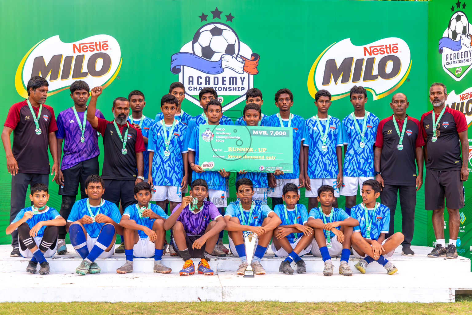 Day 4 of MILO Academy Championship 2024 (U-14) was held in Henveyru Stadium, Male', Maldives on Sunday, 3rd November 2024. Photos: Ismail Thoriq / Images.mv