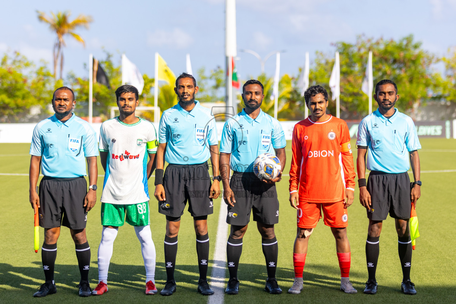 Huss Songun Football Team vs CC Sports Club in Day 2 of Eydhafushi Cup 2025 held in Eydhafushi Football Stadium at B. Eydhafushi, Maldives on Saturday, 6th September 2025. Photos: Mohamed Mahfouz Moosa / images.mv