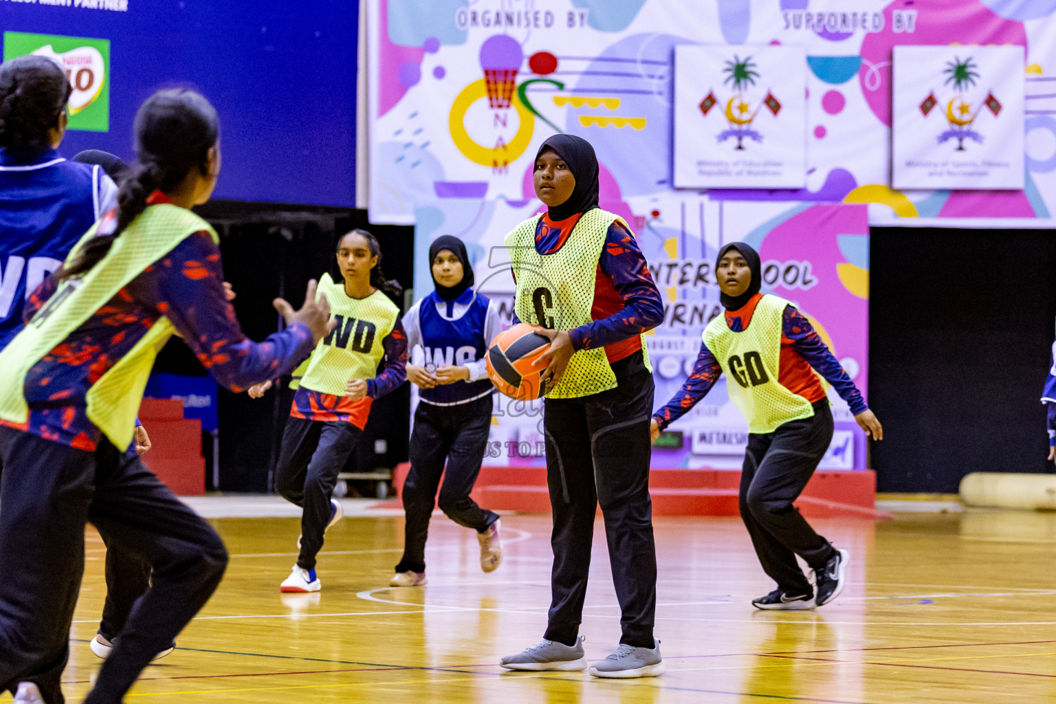 Day 10 of 25th Inter-School Netball Tournament was held in Social Center at Male', Maldives on Tuesday, 20th August 2024. Photos: Nausham Waheed / images.mv