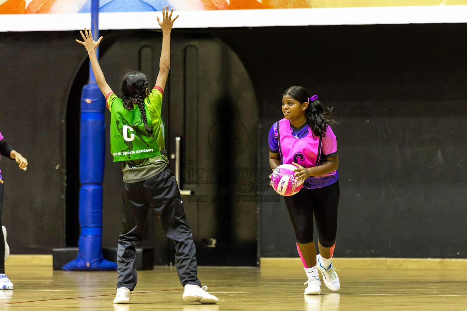 Fionti SA vs N Sports Academy in Day 6  of 3rd Netball Junior Championship, held at Social Center on Friday 24th January 2025 . Photos: Shuu Abdul Sattar / images.mv