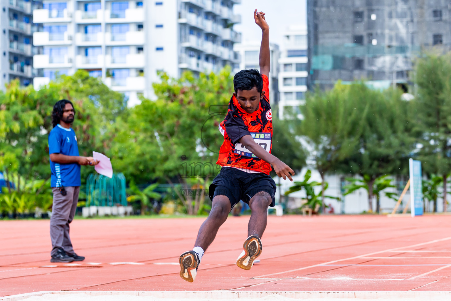 Day 3 of MWSC Interschool Athletics Championships 2024 held in Hulhumale Running Track, Hulhumale, Maldives on Monday, 11th November 2024. Photos by:  Nausham Waheed / Images.mv