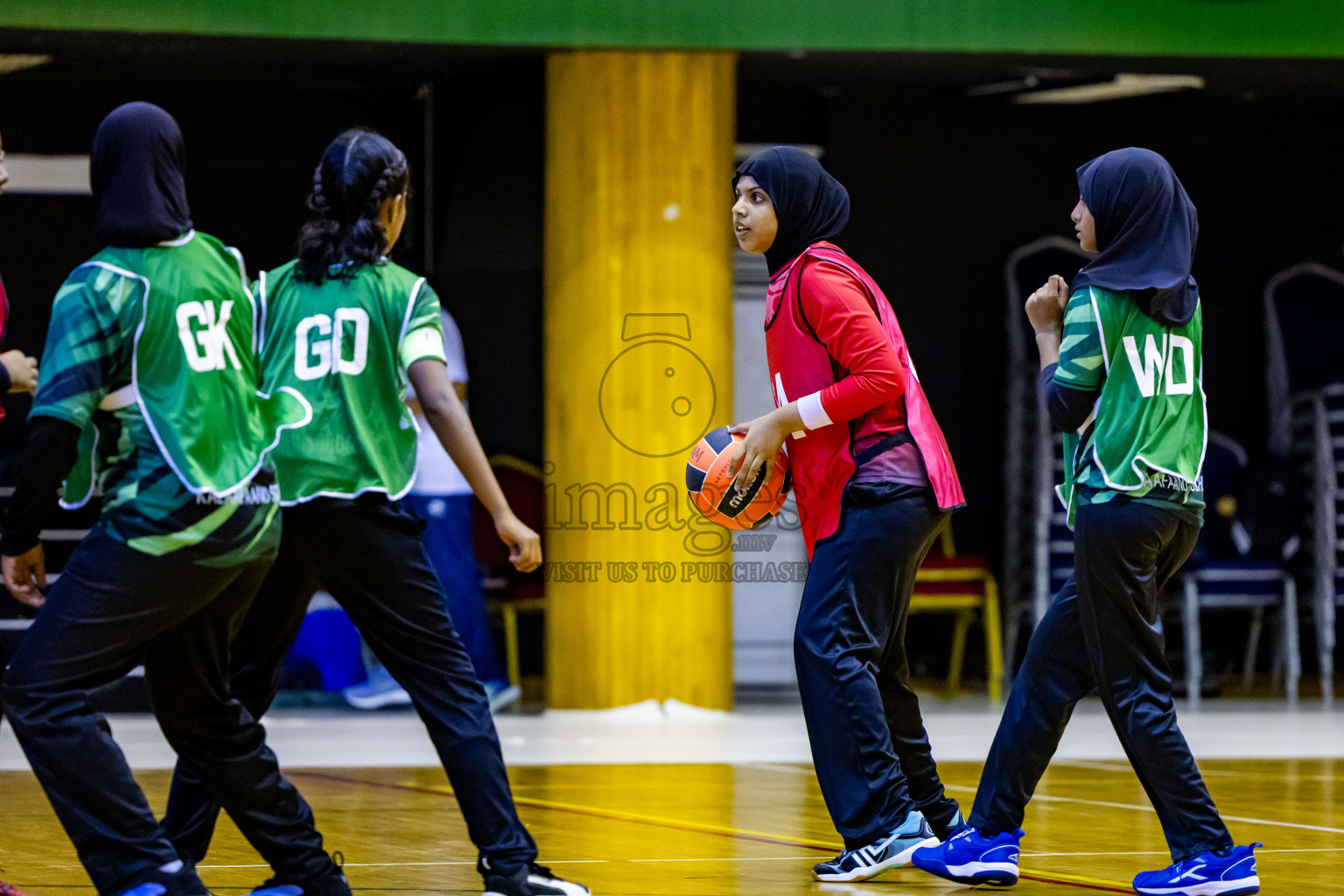 Day 5 of 25th Inter-School Netball Tournament was held in Social Center at Male', Maldives on Tuesday, 13th August 2024. Photos: Nausham Waheed / images.mv